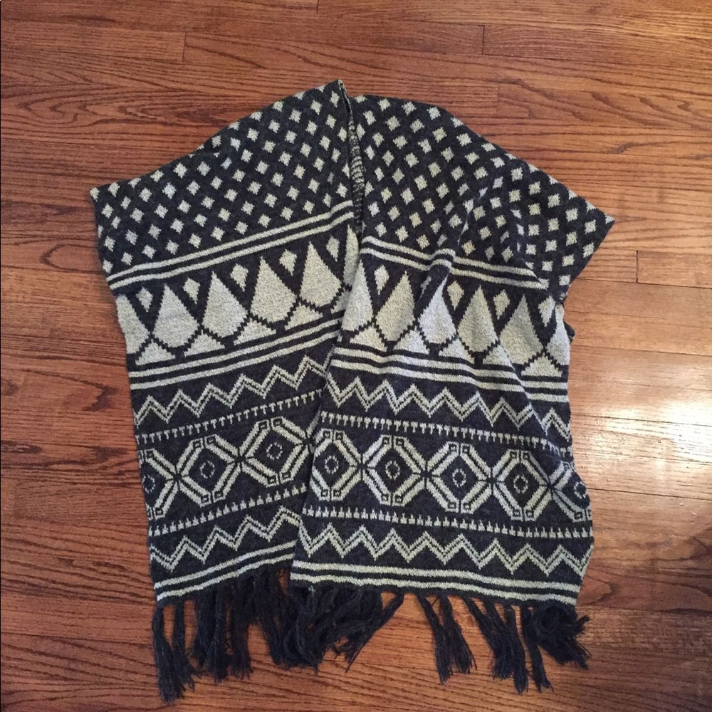 Boho poncho sweater